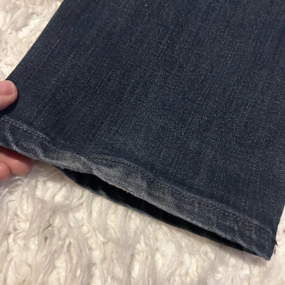 7 For All Mankind Dark Wash Blue Straight Leg Jeans 30”x27” - Picture 5 of 8